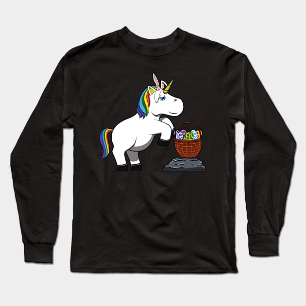 Easter Unicorn Girls Bunnicorn Rabbitcorn Gift Long Sleeve T-Shirt by jkshirts